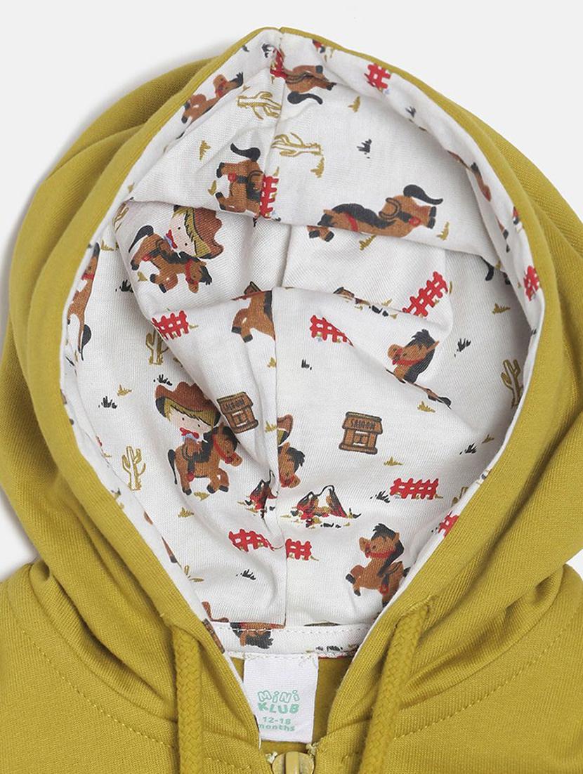 yellow cotton plain sweatshirt - 21183342 - Standard Image - 2