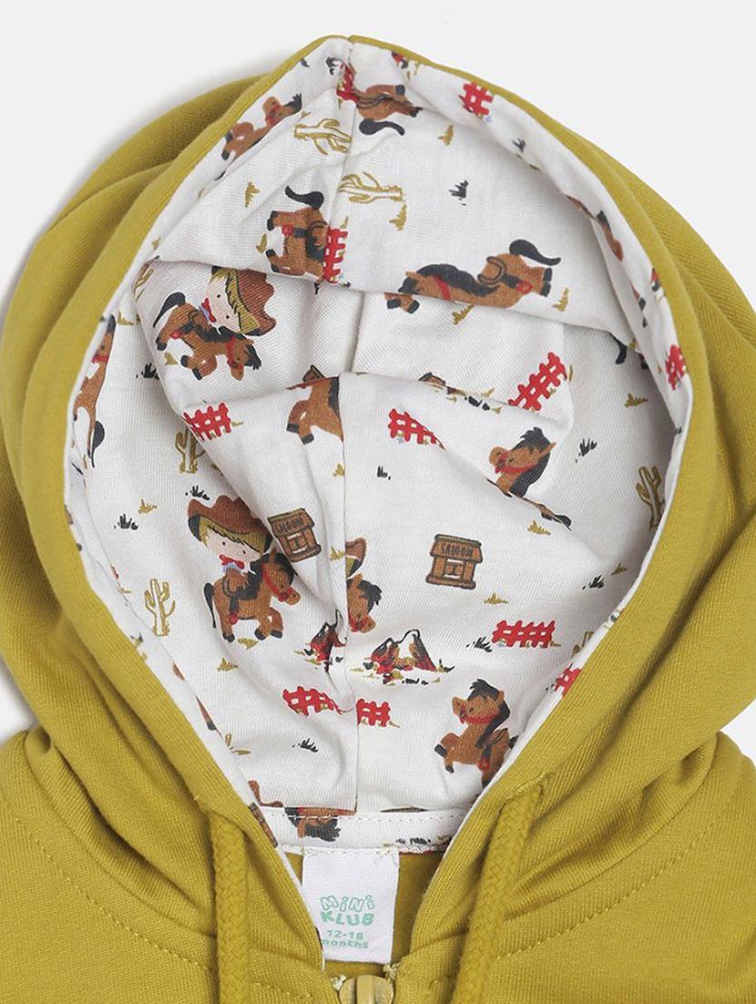 yellow cotton plain sweatshirt - 21183343 - Standard Image - 2