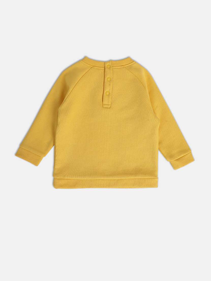 yellow polycotton front print sweatshirt - 21183498 - Standard Image - 2