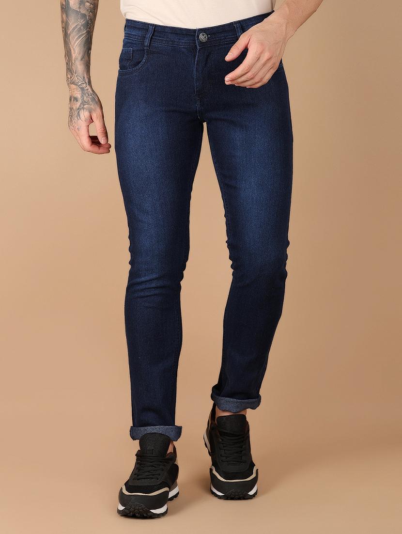 men mid rise plain denim jeans - 21183673 - Zoom Image - 0