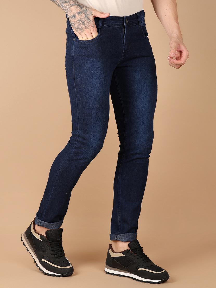 men mid rise plain denim jeans - 21183673 - Standard Image - 2