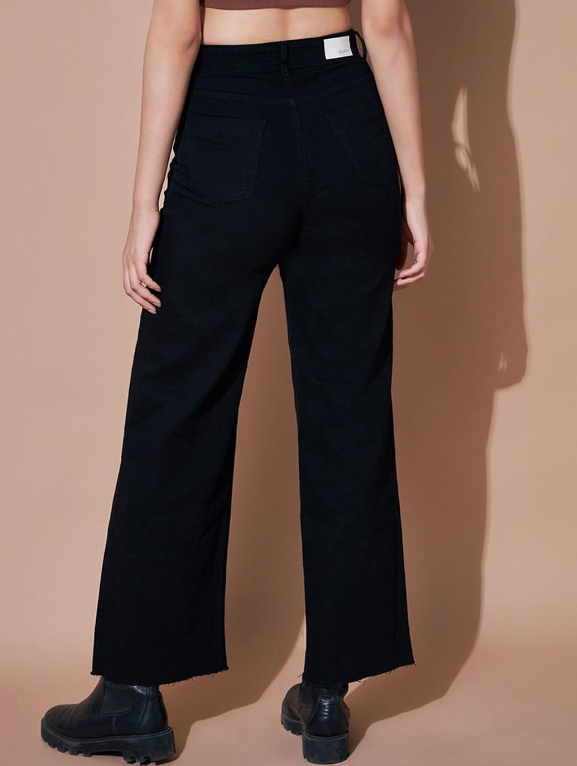 black solid denim jean - 21185501 - Standard Image - 2