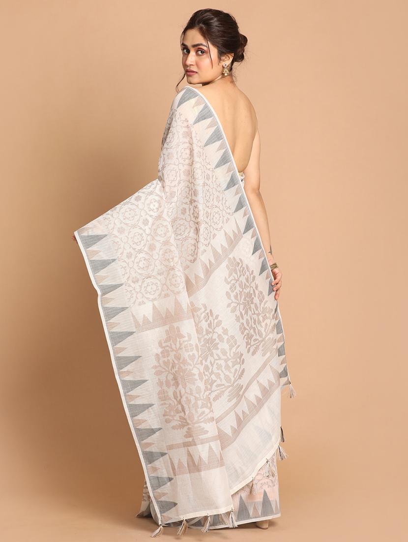 women handloom saree with blouse - 21185537 - Standard Image - 2