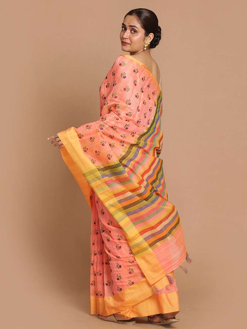 women floral bordered saree with blouse - 21185543 - Standard Image - 2