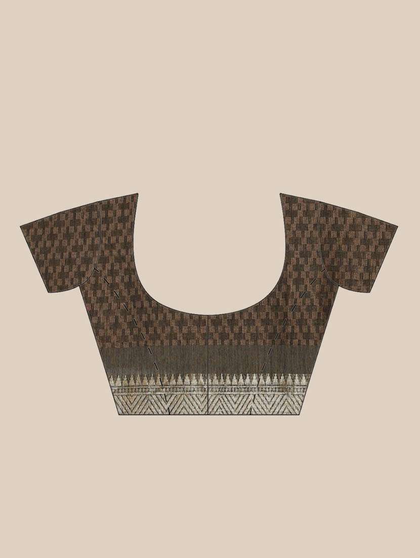 women self design handloom saree with blouse - 21185604 - Standard Image - 2