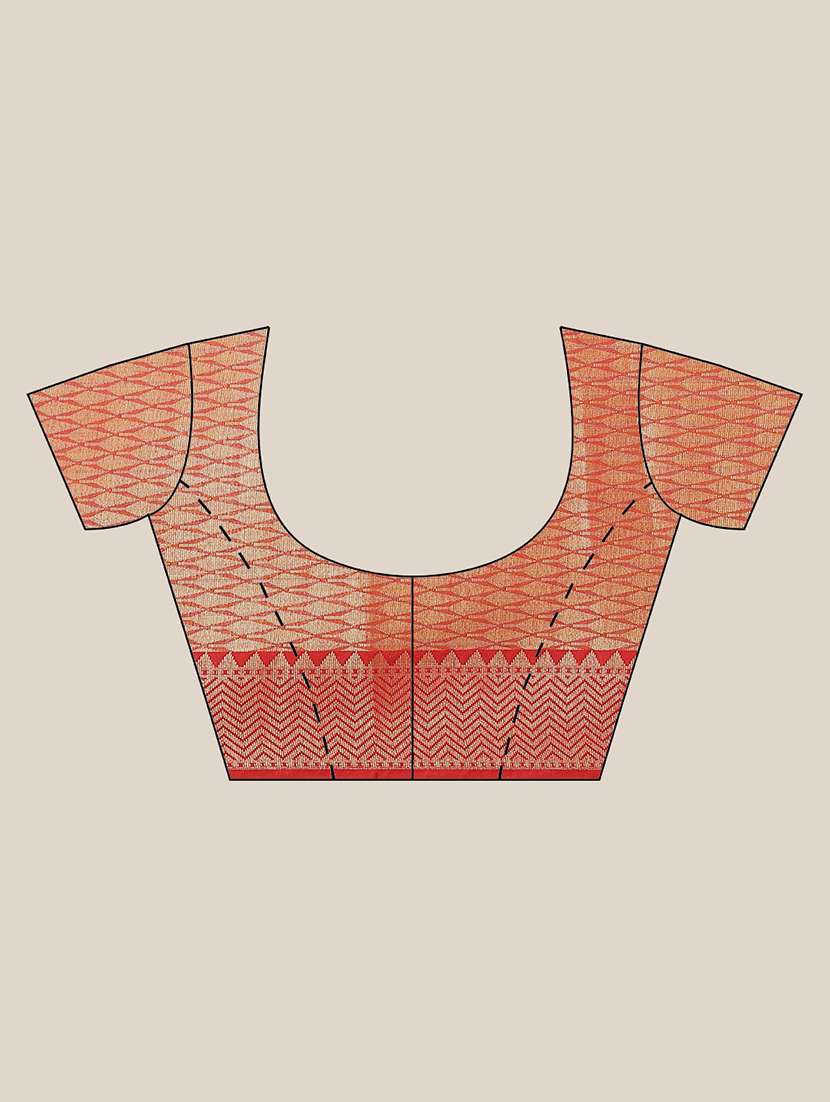 peach self design banarasi saree with blouse - 21185694 -  Standard Image - 2