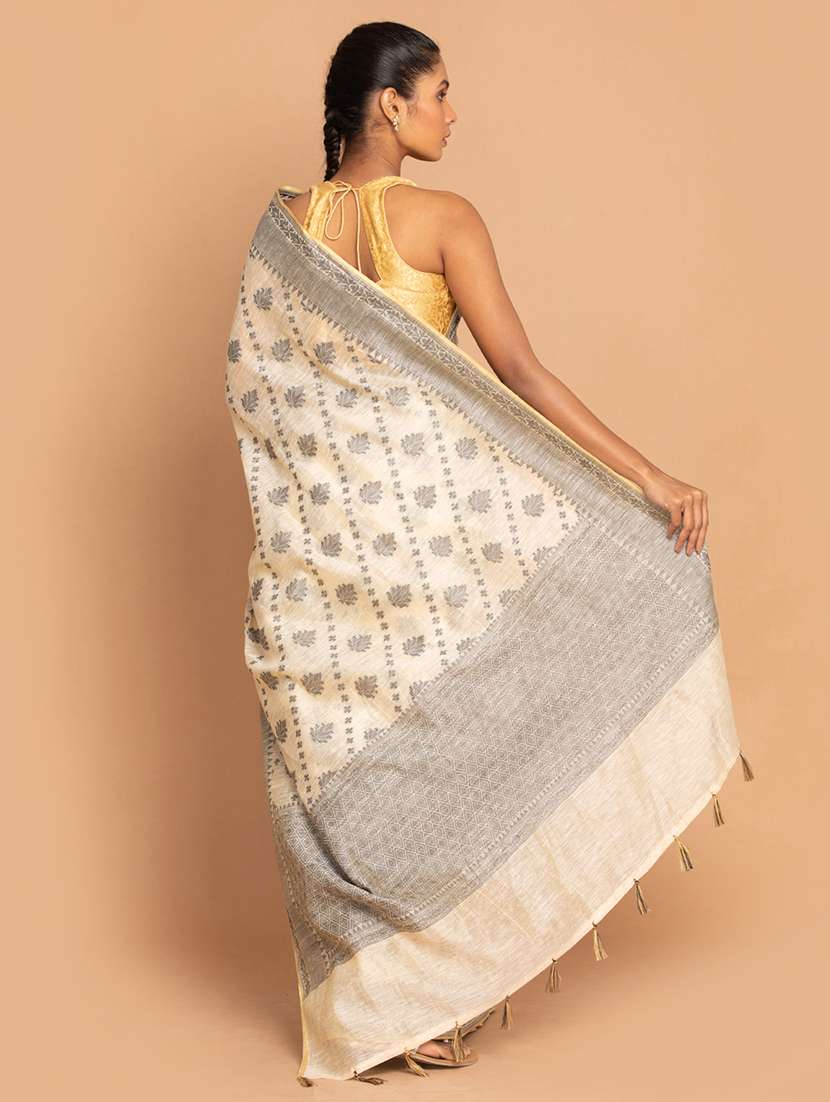 women self design handloom saree with blouse - 21185884 - Standard Image - 2