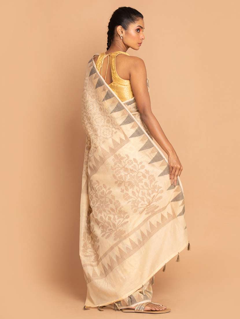 women self design handloom saree with blouse - 21185921 - Standard Image - 2
