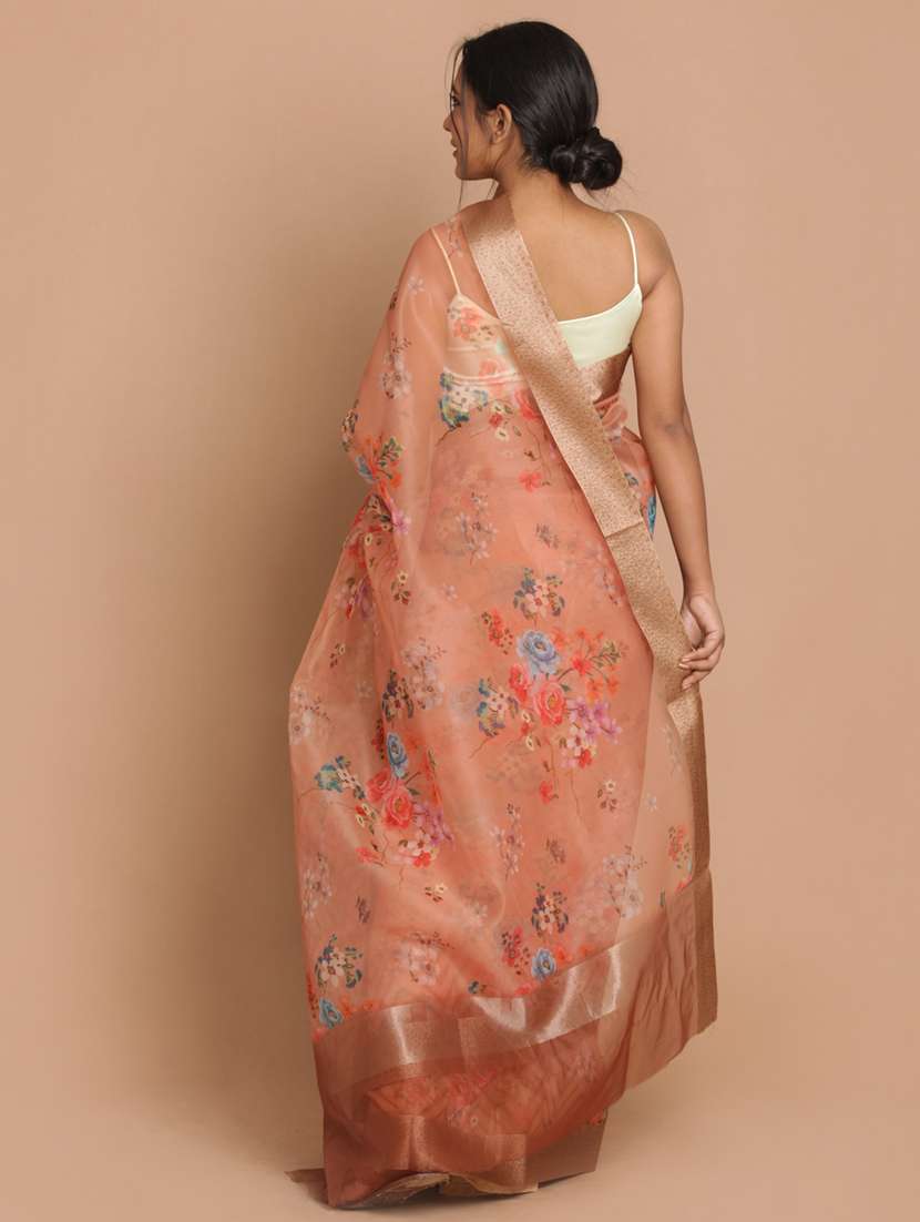 women printed saree with blouse - 21185960 -  Standard Image - 2