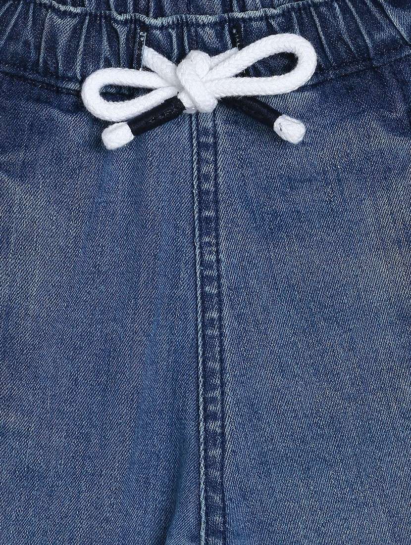 blue cotton blend plain jean - 21186174 - Standard Image - 2