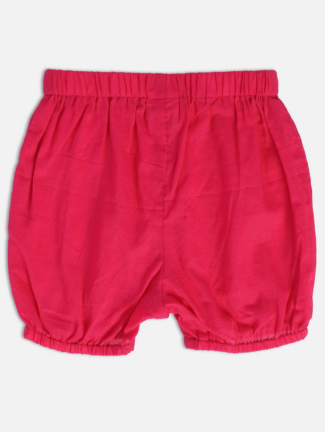 red cotton blend frock with bloomer - 21187022 -  Standard Image - 2