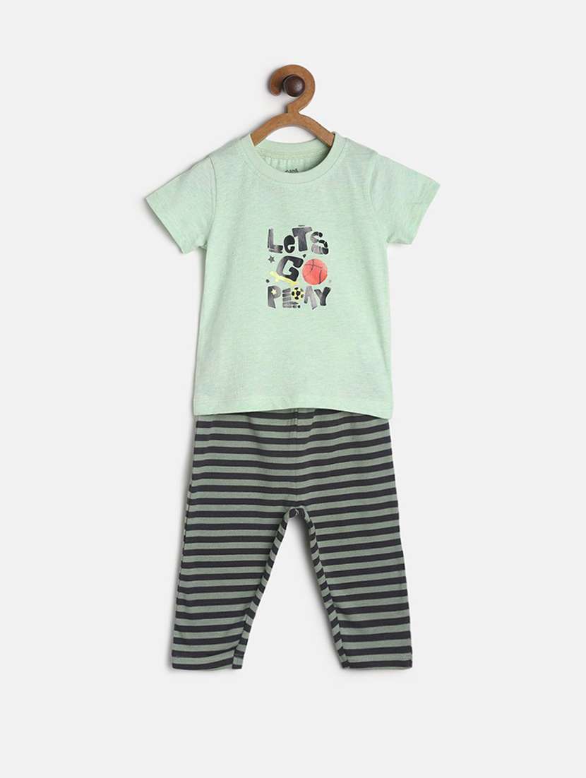 green cotton full length set