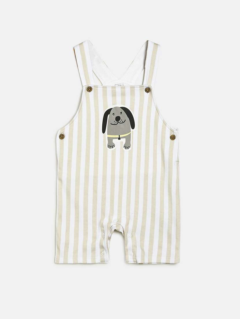 white cotton dungaree set - 21187909 -  Standard Image - 2