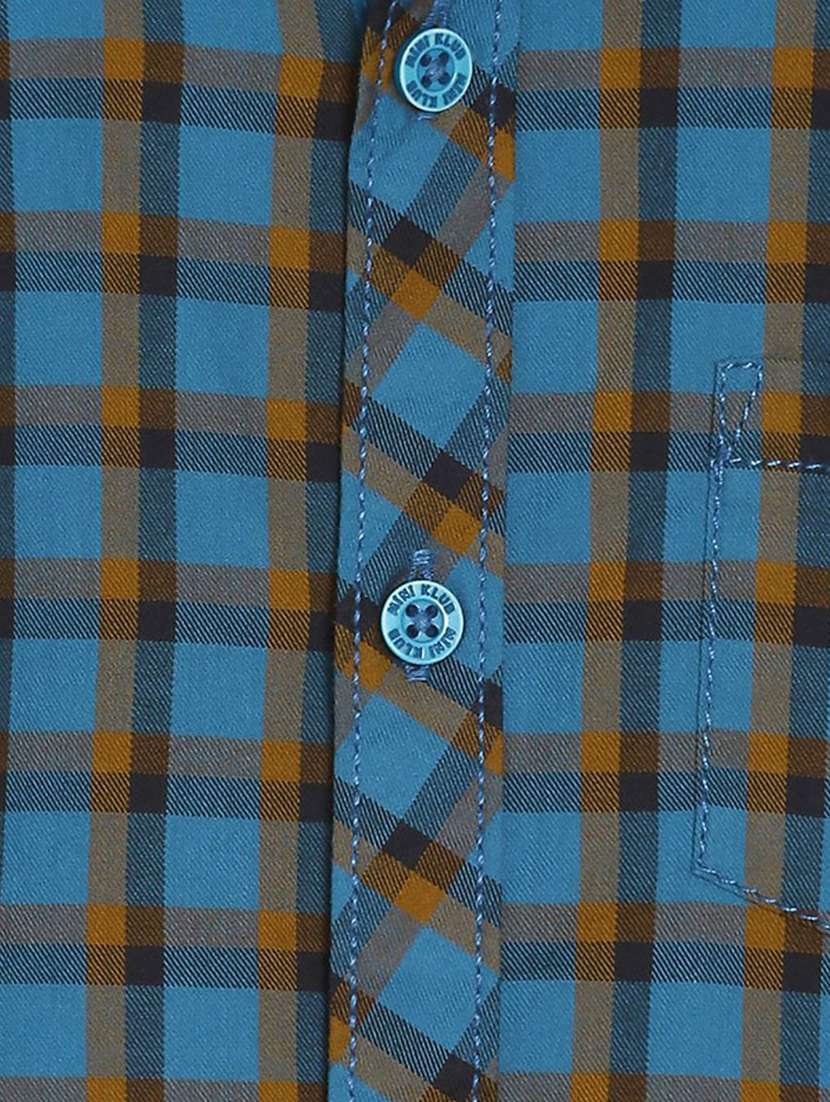 kids checkered cotton blend shirt - 21188043 - Standard Image - 2