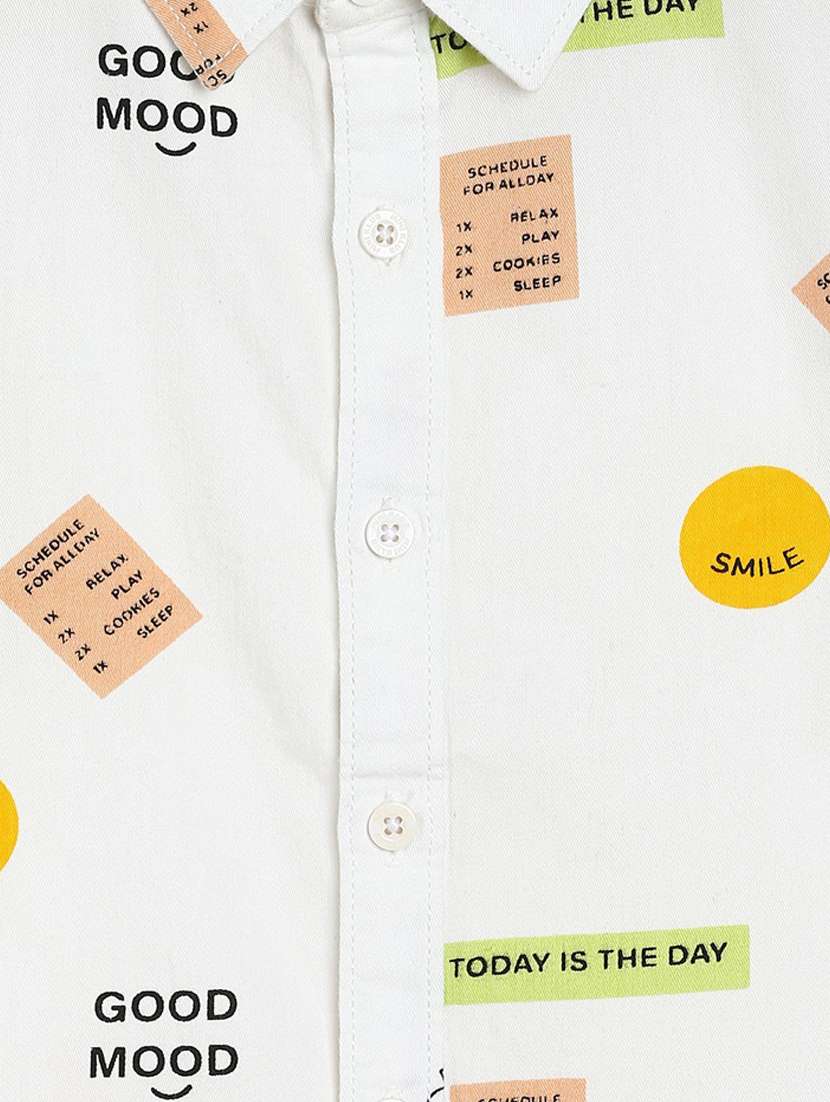 kids printed cotton blend shirt - 21188291 - Standard Image - 2