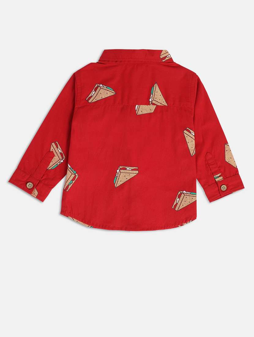 red cotton shirt - 21188308 - Standard Image - 2