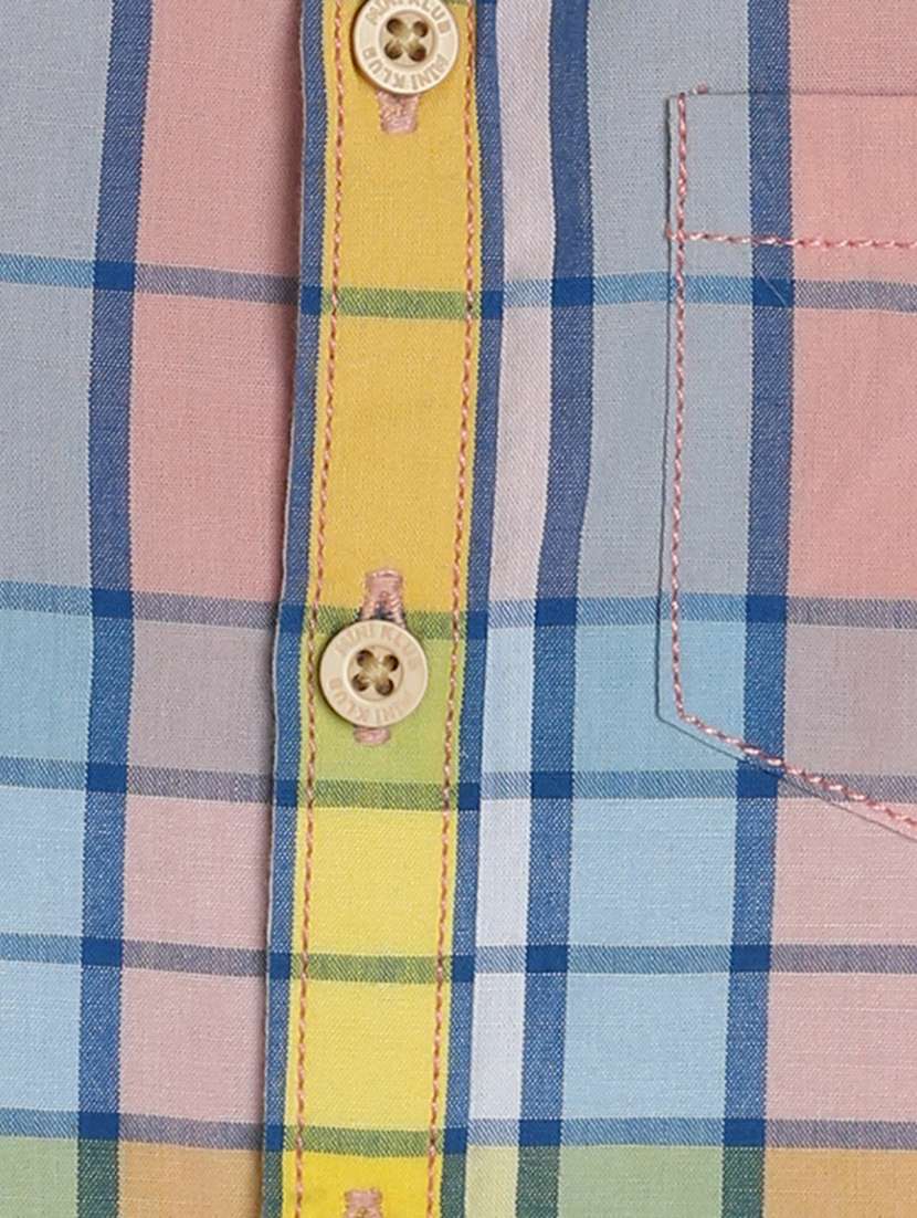 kids checkered cotton blend shirt - 21188318 - Standard Image - 2