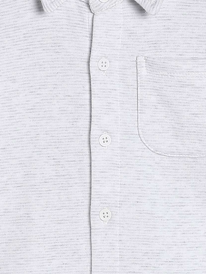 white printed cotton shirt - 21188323 - Standard Image - 2