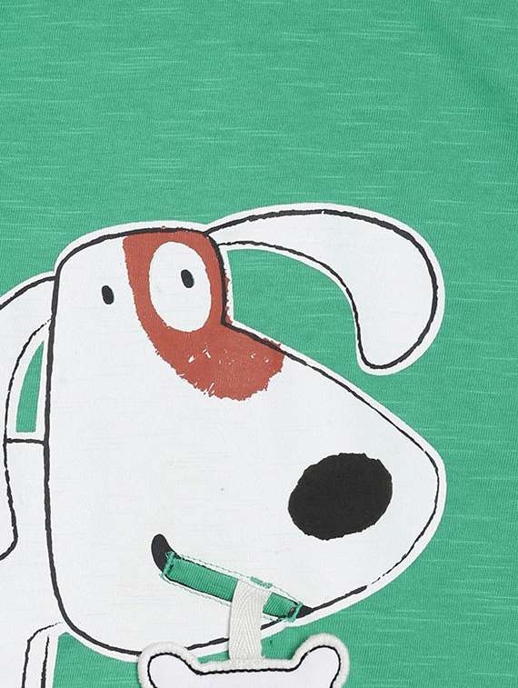 green colored cotton blend t-shirt - 21189165 -  Standard Image - 2