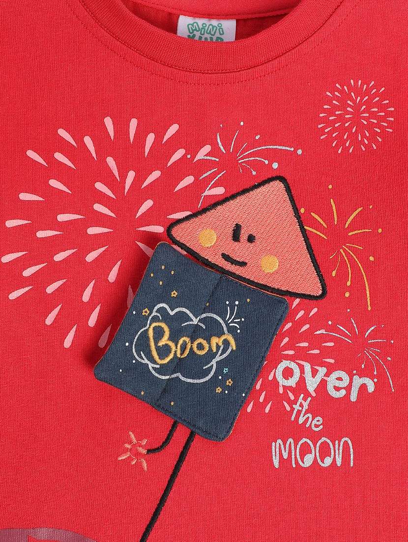 red cotton blend tshirt - 21190083 -  Standard Image - 2