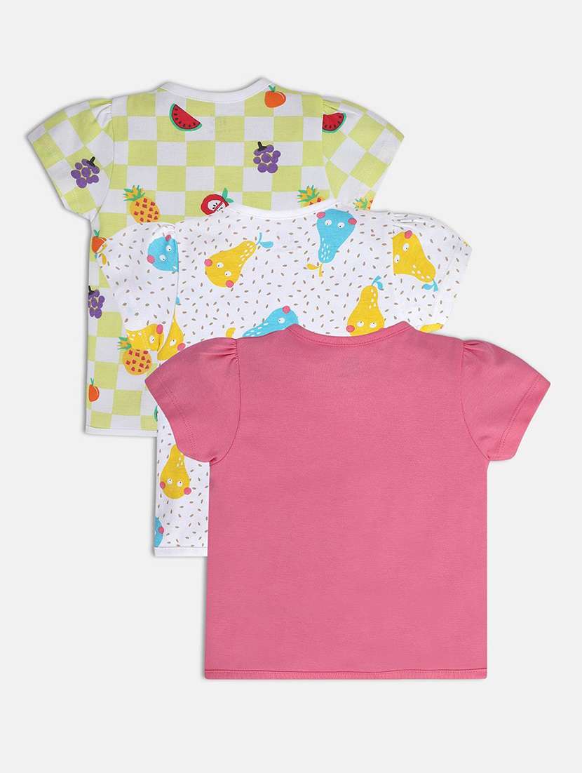 girls pack of 3 cotton tee - 21191173 - Standard Image - 2