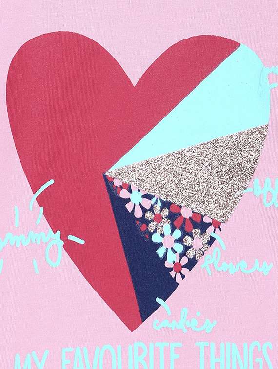 pink cotton front print tee - 21191193 - Standard Image - 2