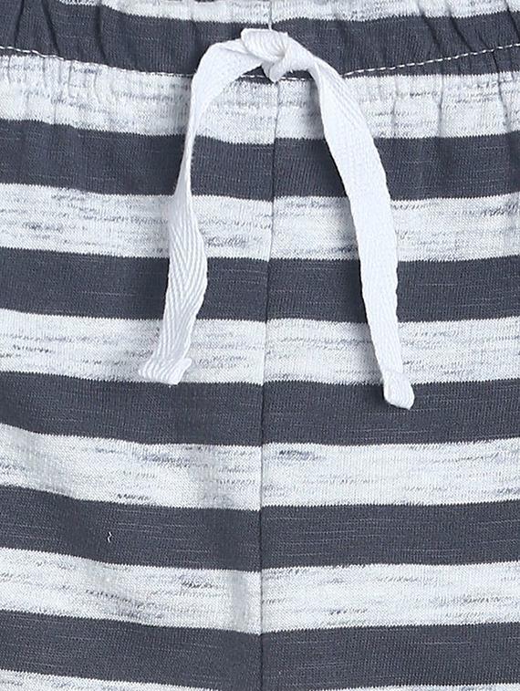 white stripes printed casual trousers - 21191289 - Standard Image - 2