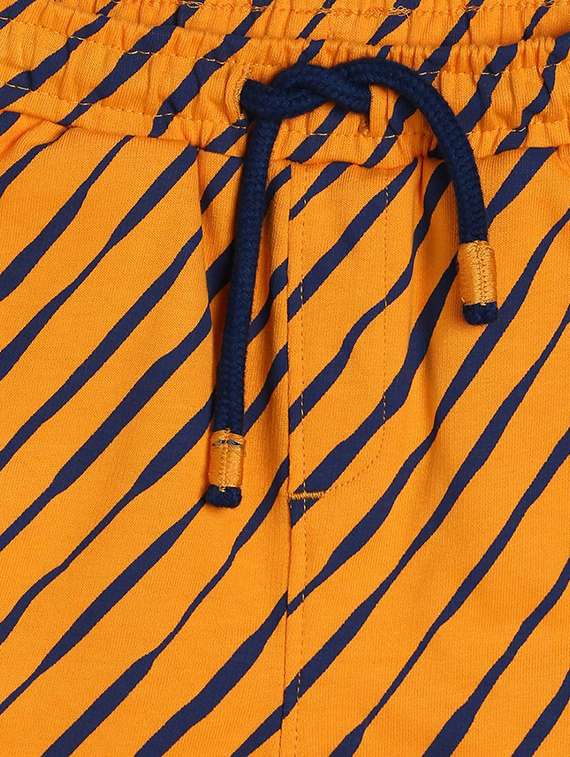 boys orange stripes printed shorts - 21191647 -  Standard Image - 2