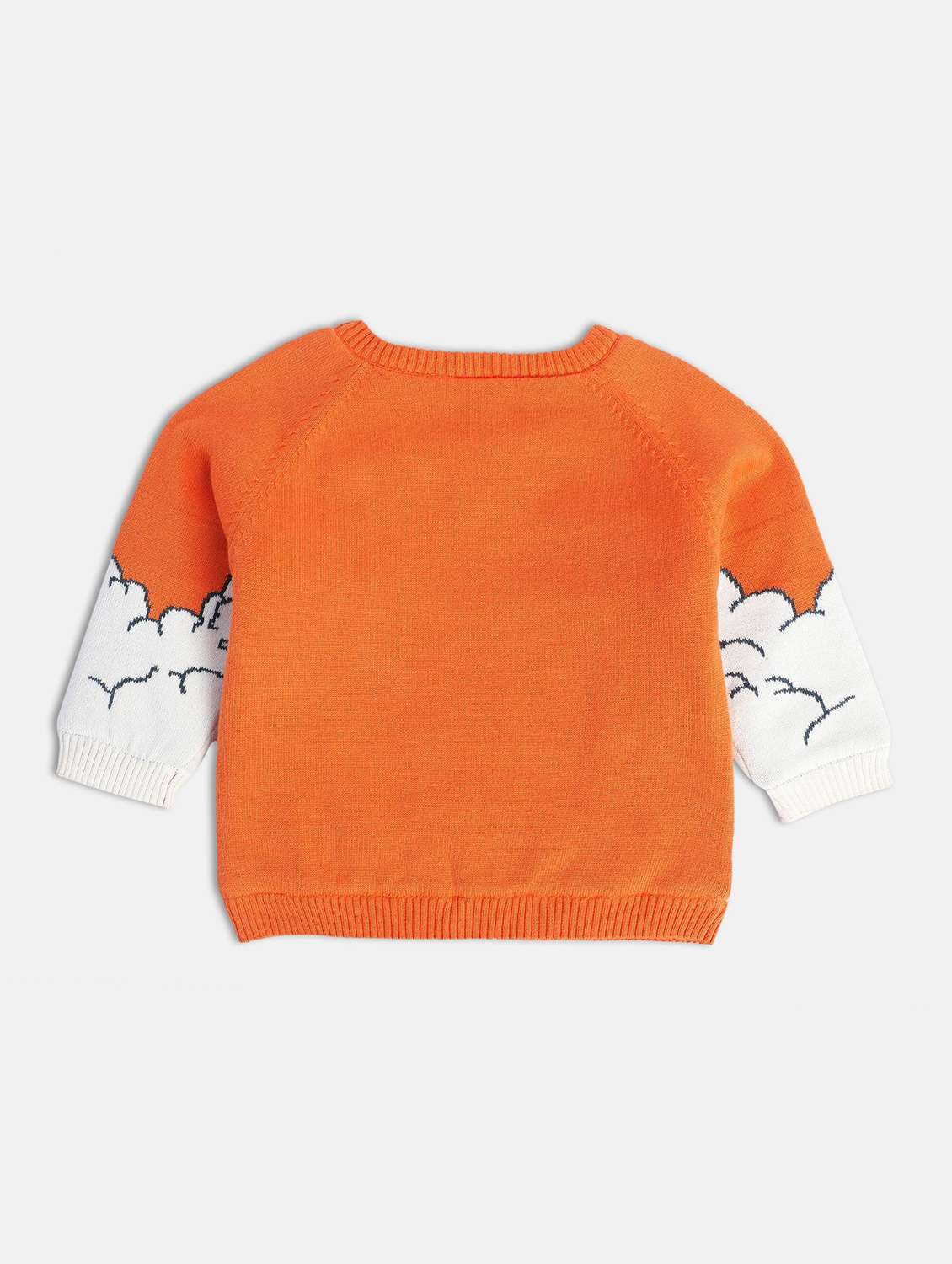 orange colored cotton blend sweater - 21192325 -  Standard Image - 2