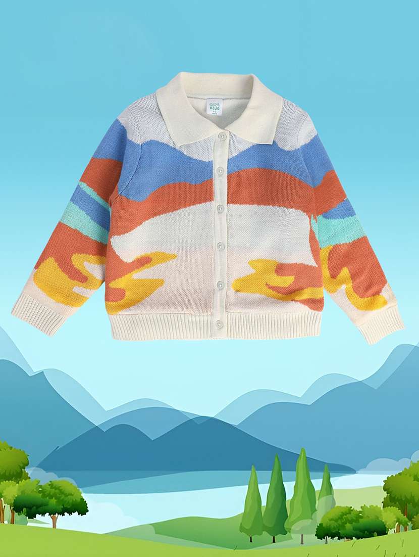 girl self designed long sleeves sweater