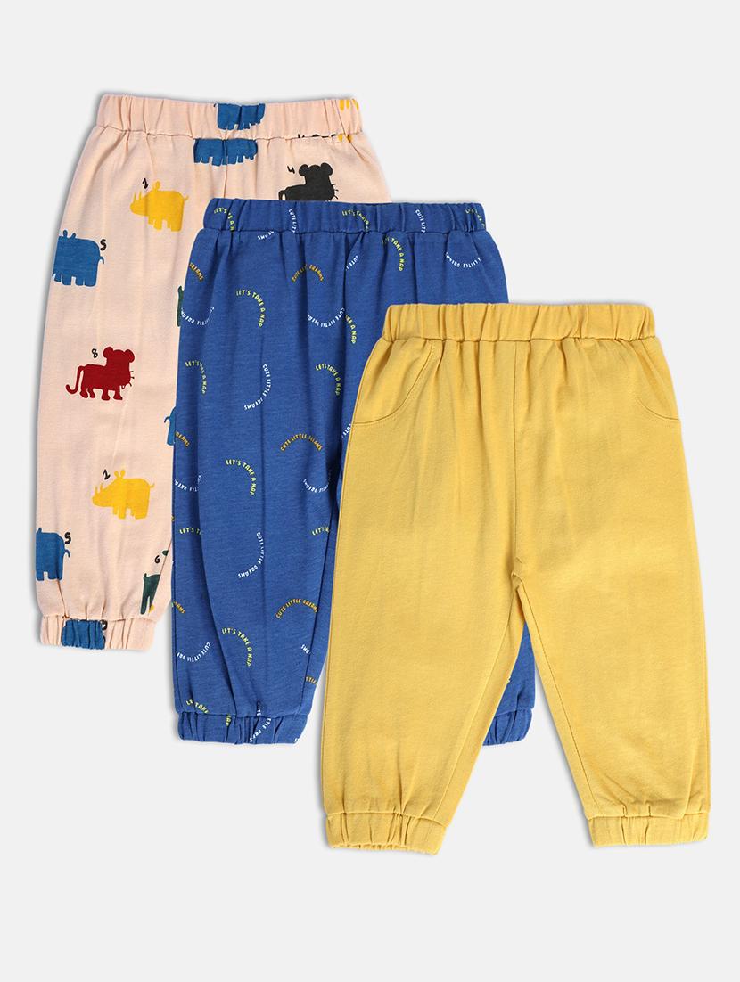 pack of 3 multi colored cotton joggers - 21192688 - Standard Image - 2