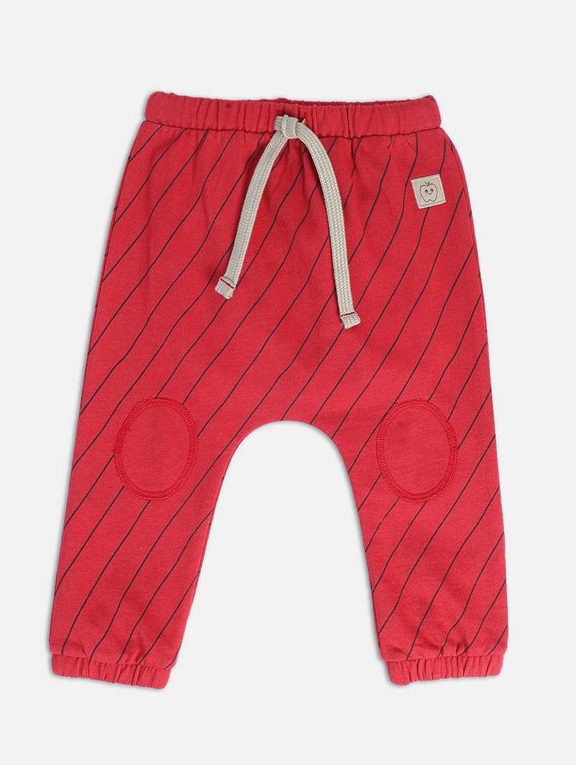 red cotton casual trouser