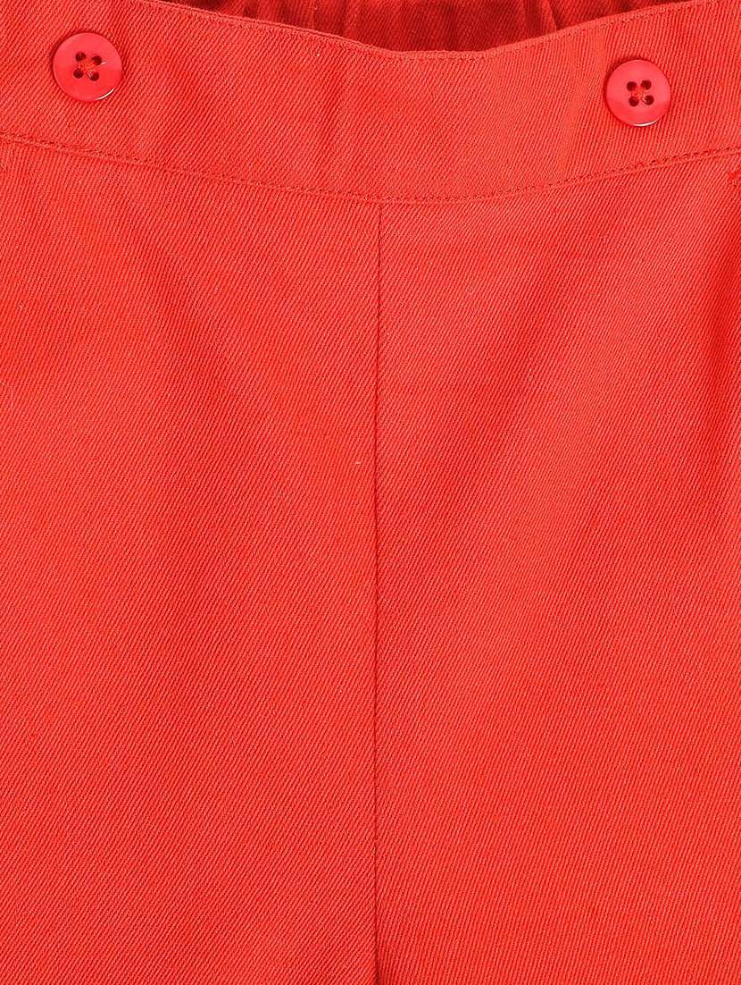 girls mid-rise solid casual trouser - 21192838 -  Standard Image - 2