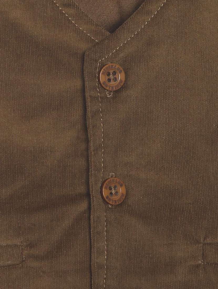 brown cotton waistcoats jackets & coat - 21193462 -  Standard Image - 2