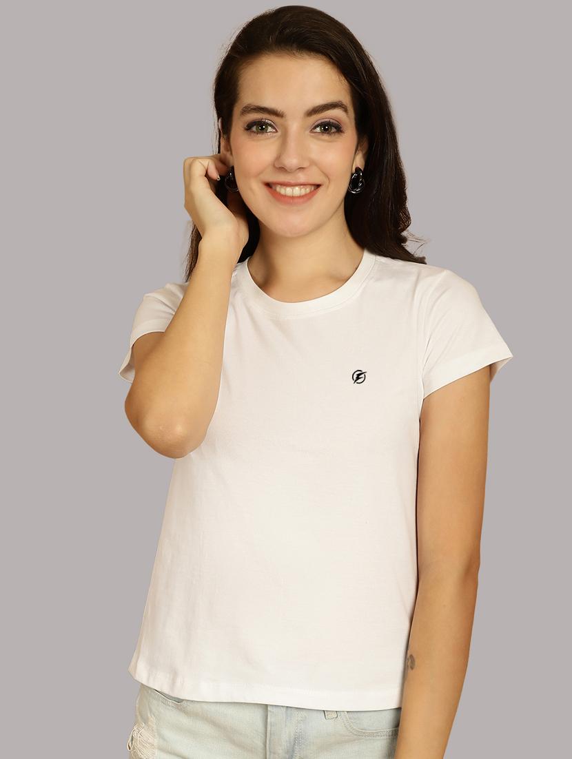 white cotton regular tshirt - 21193545 - Zoom Image - 0