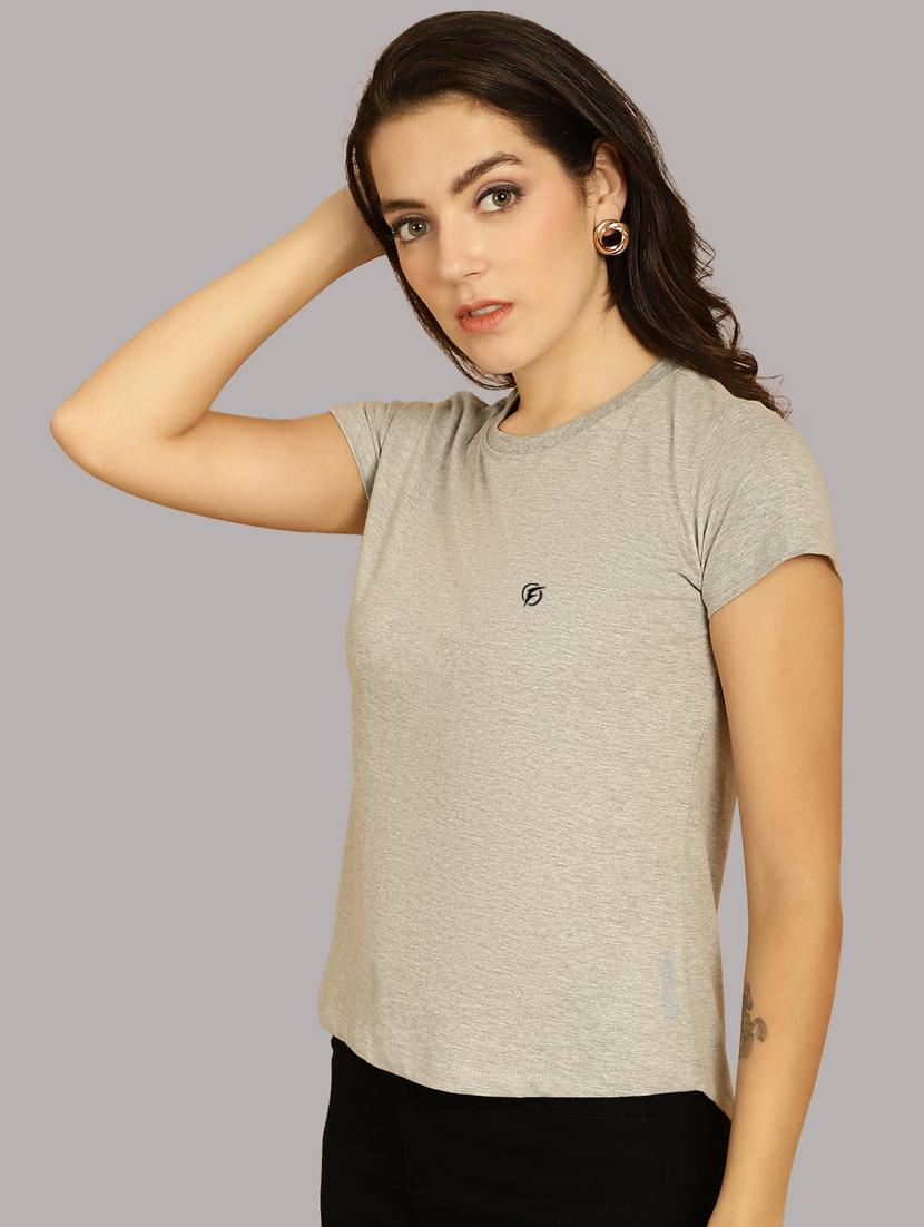 grey cotton regular tshirt - 21193547 - Standard Image - 2