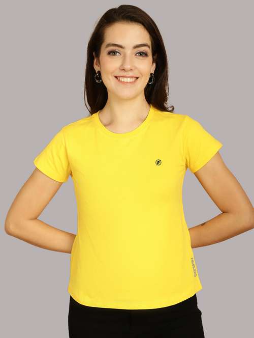 yellow cotton regular tshirt - 21193549 -  Standard Image - 0