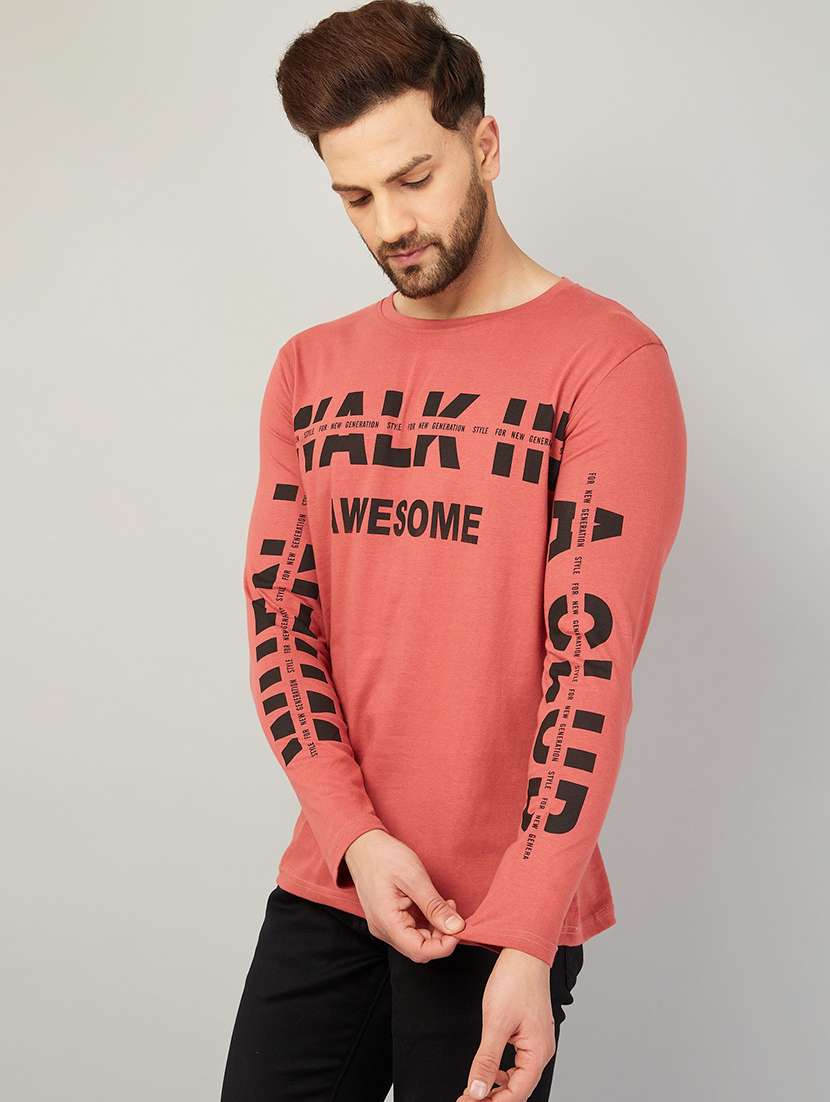 men round neck long sleeves t-shirt - 21194057 - Standard Image - 2
