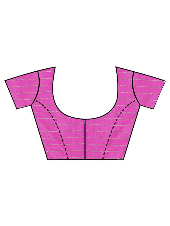 women checkered handloom saree with blouse - 21217640 -  Standard Image - 2