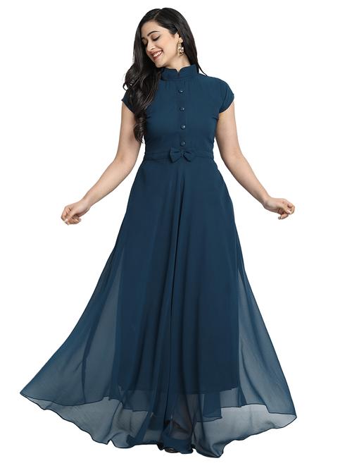 women solid casual western dress - 21220719 -  Standard Image - 0