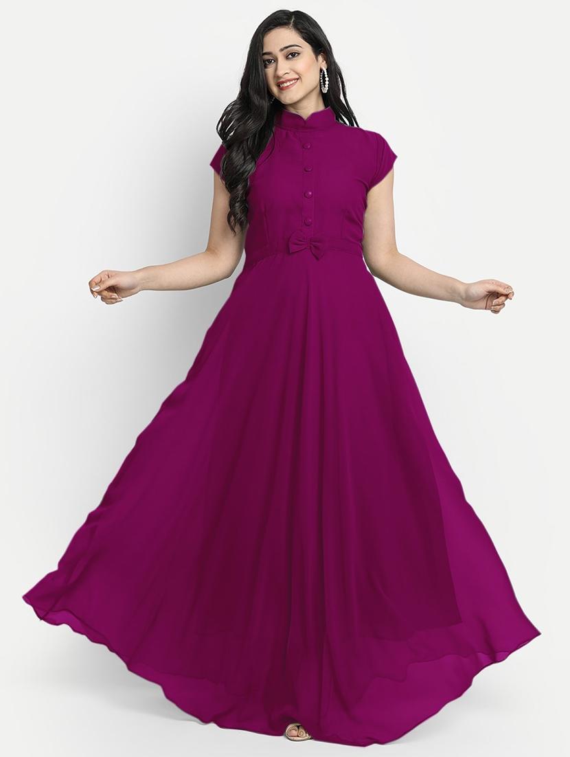 women solid casual western dress - 21220721 -  Zoom Image - 0