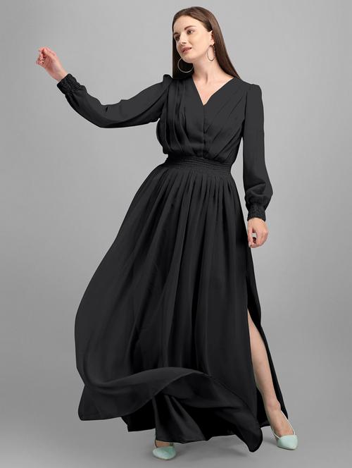 women solid casual western dress - 21220726 -  Standard Image - 0