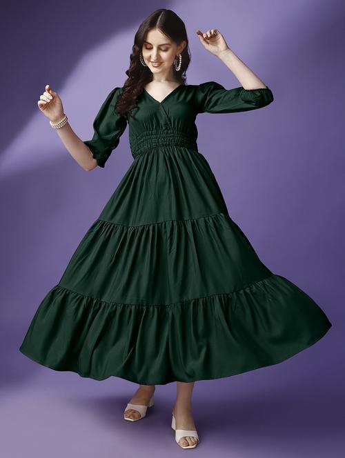 women solid casual western dress - 21220811 - Standard Image - 0
