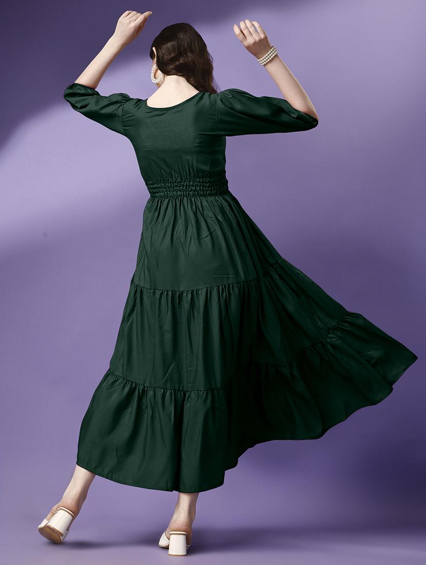 women solid casual western dress - 21220811 - Standard Image - 2