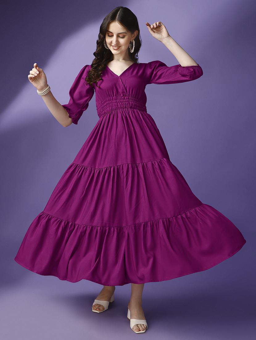women solid casual western dress - 21220813 - Zoom Image - 0