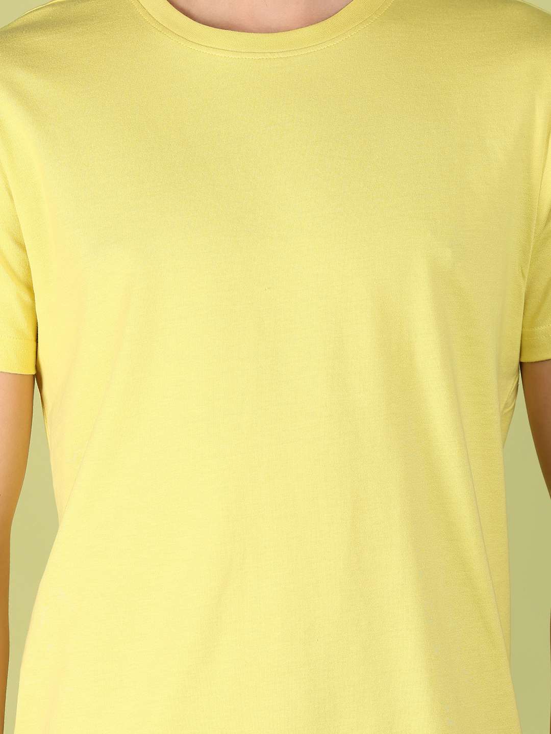 yellow cotton front print tshirt - 21220924 - Standard Image - 2