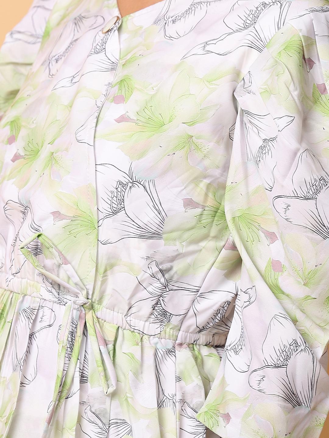 green chiffon dress - 21220971 - Standard Image - 7