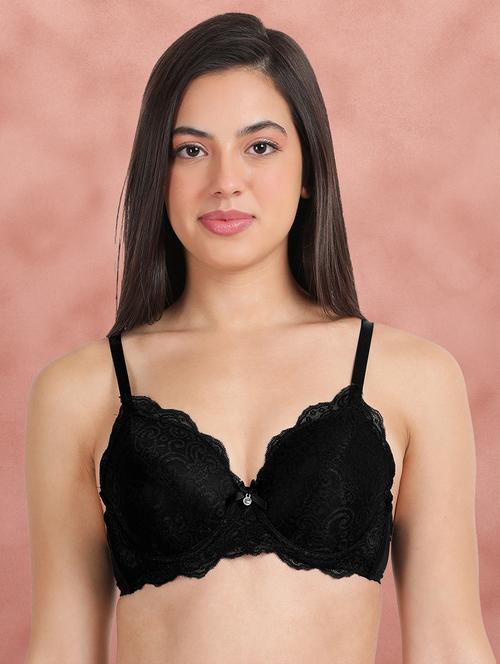 black nylon solid bra - 21221090 - Standard Image - 0