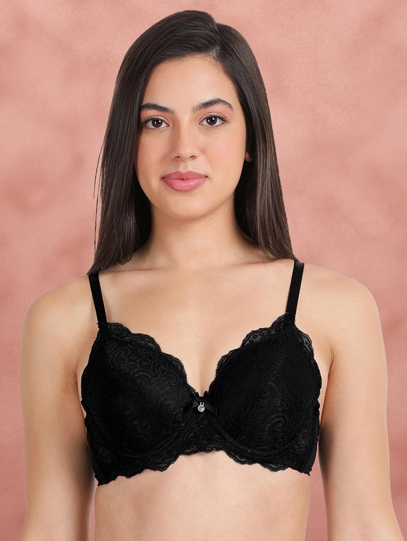black nylon solid bra - 21221090 - Zoom Image - 0