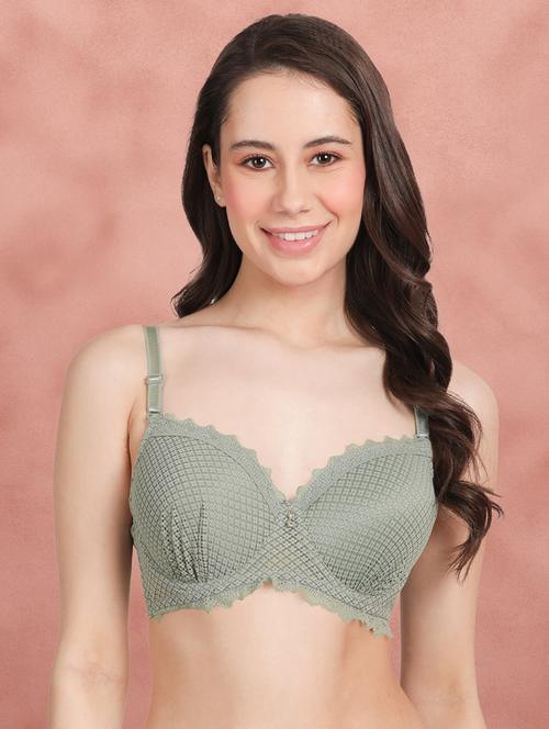 green lace balconette bra - 21221103 - Standard Image - 0
